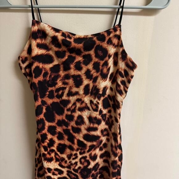 Hearts & Hips Leopard Print Mini Dress – Size Small - Picture 2 of 4